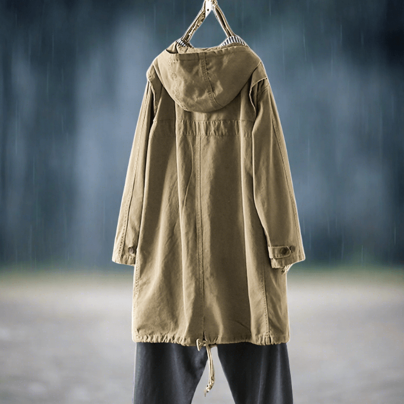 Lässiger, übergroßer und strapazierfähiger Parka mit Kapuze für Damen