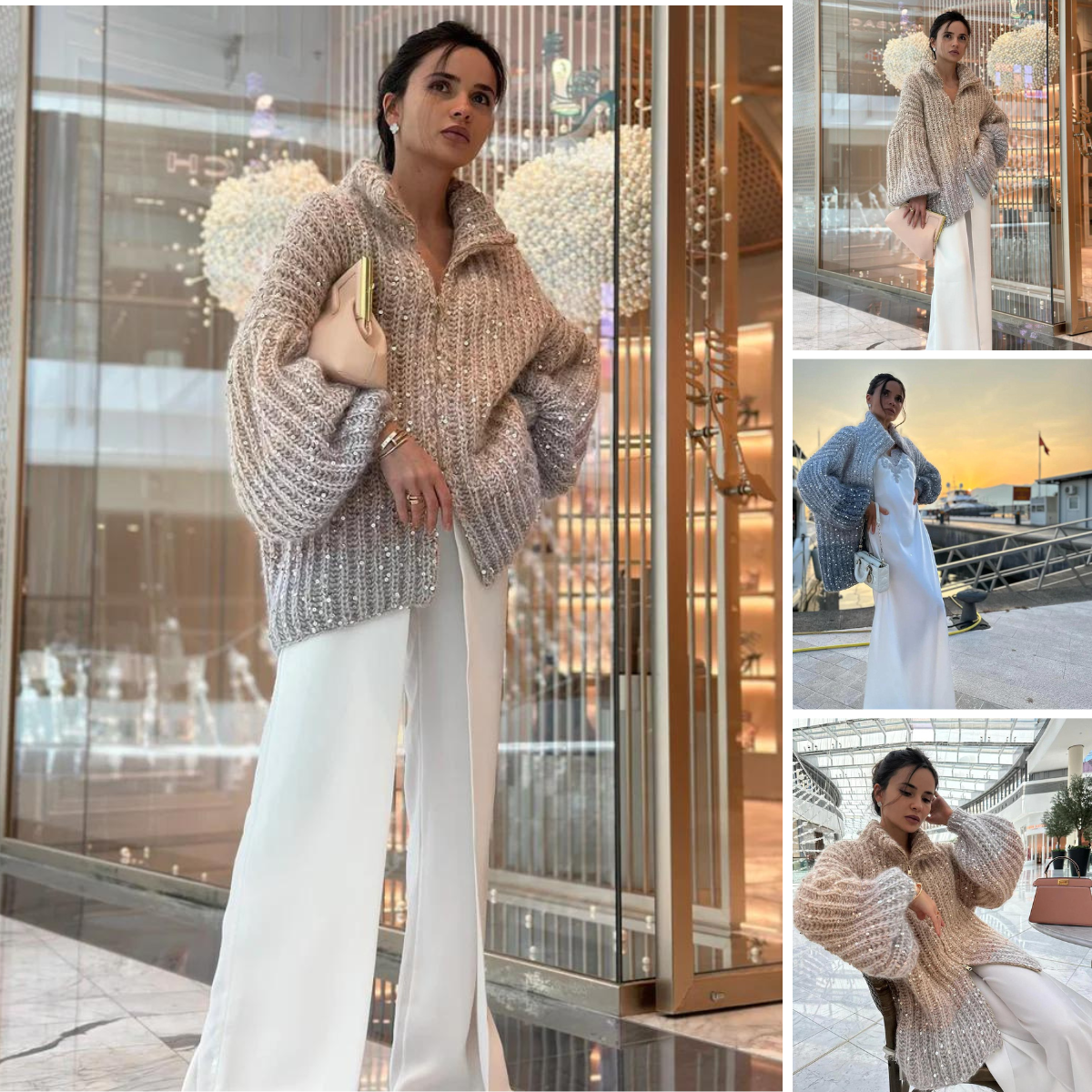 Eleganter, fließender Abendlook, glamurös, luxuriös, für Damen