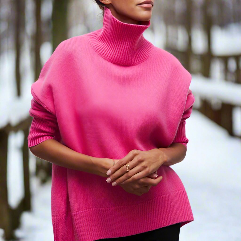 Eleganter, gemütlicher, klassischer Rollkragenpullover für Damen