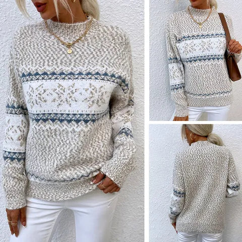 Gemütlich, festlich, eleganter Strickpullover für Damen