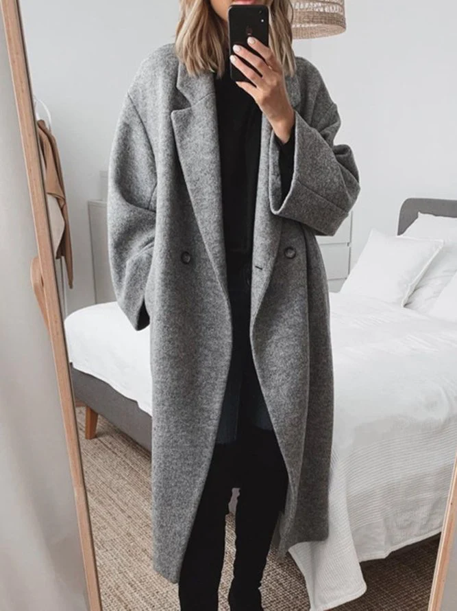 Elegant, Vielseitig, und Schick Oversized Double-Breasted Coat für Damen