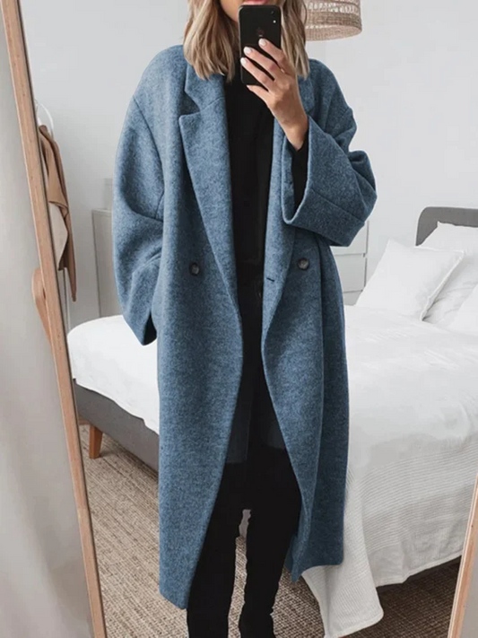 Elegant, Vielseitig, und Schick Oversized Double-Breasted Coat für Damen