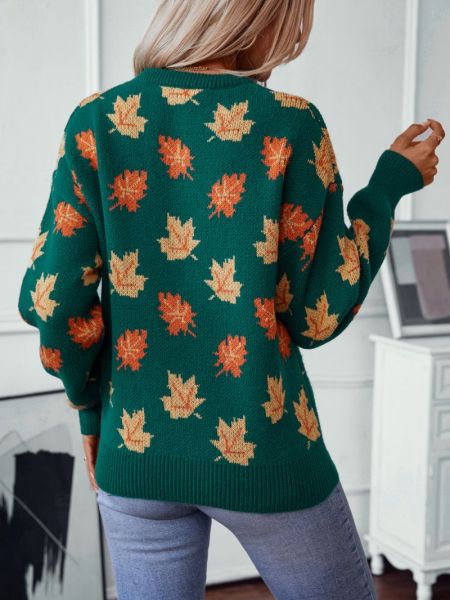 Herbstblätterpullover für Damen