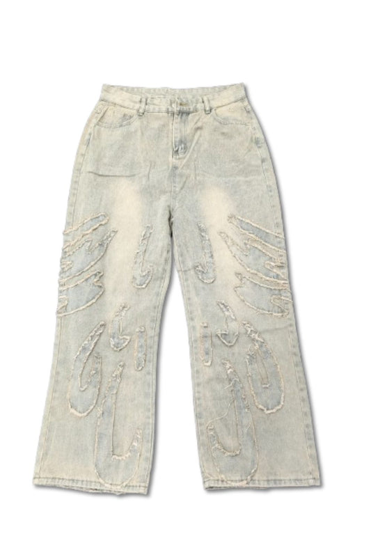 Distressed Cactus Denim Pants – Mutig, Komfortabel, Einzigartig für Damen