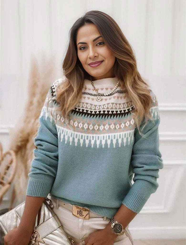 Kuschelig, stilvoll, Fair Isle Strickpullover für Damen