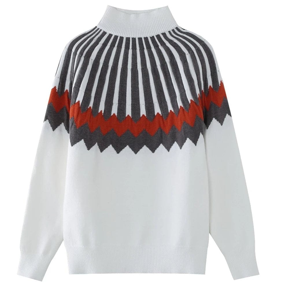 Gemütlicher, Schicker, Colorblock-Pullover für Damen