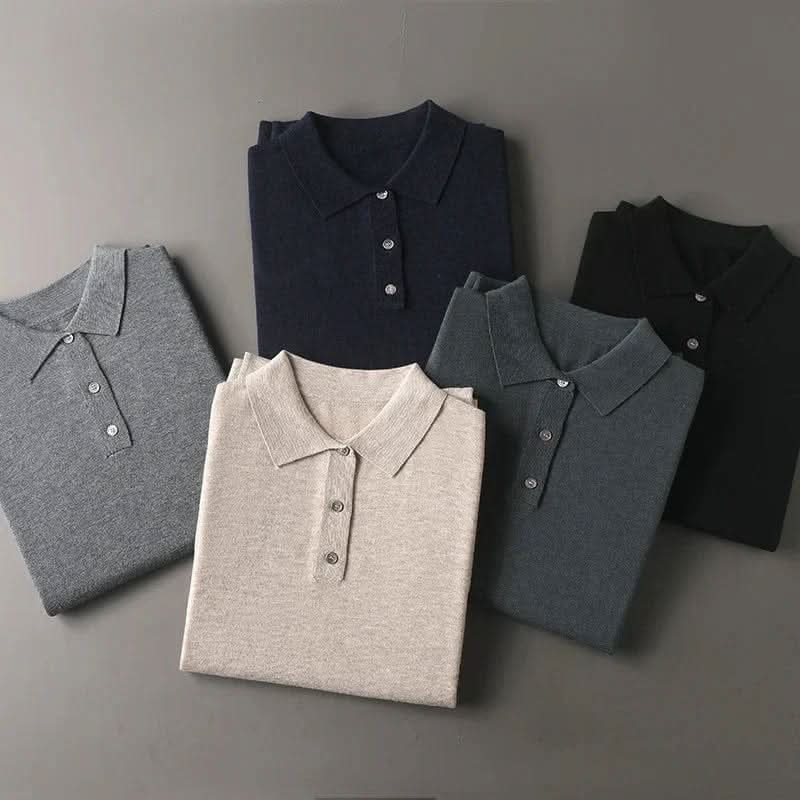 Weiches, luxuriöses, elegantes Kaschmir-Polo für Herren