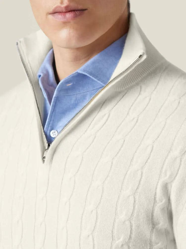 Luxuriöser, eleganter, vielseitiger Zip-Up Pullover für Herren