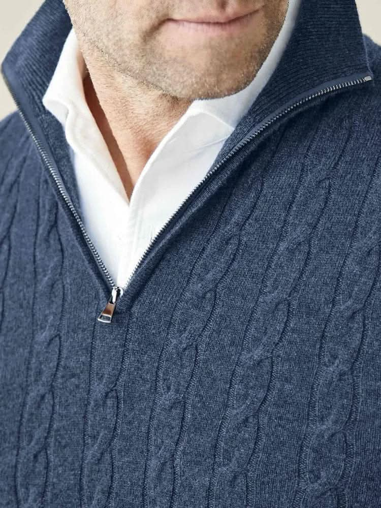 Luxuriöser, eleganter, vielseitiger Zip-Up Pullover für Herren