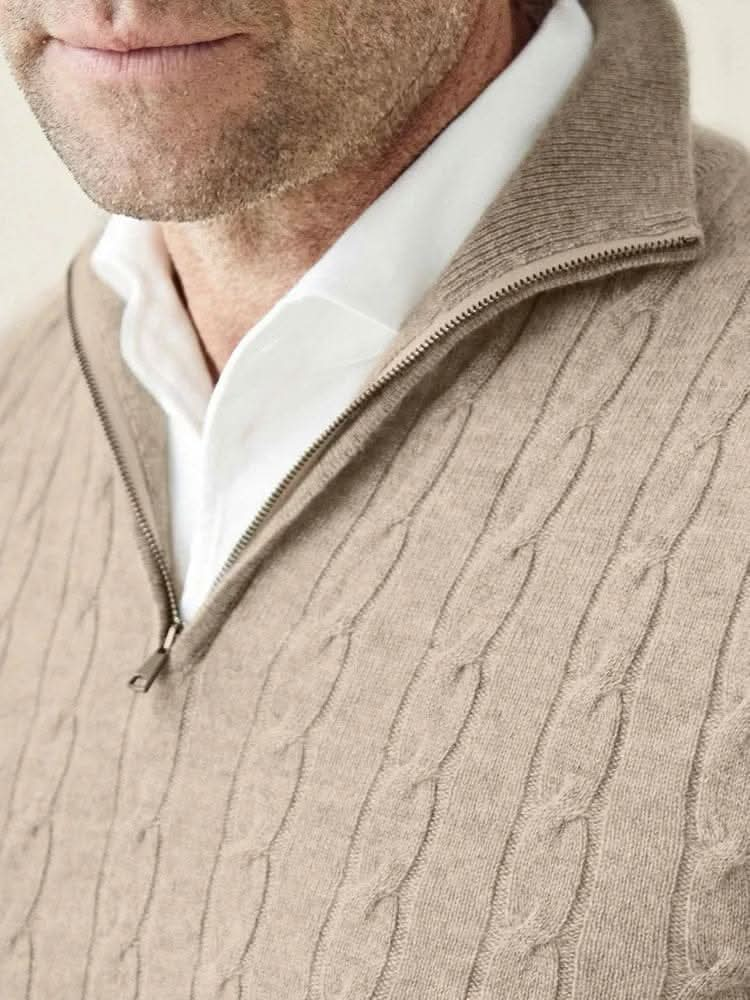 Luxuriöser, eleganter, vielseitiger Zip-Up Pullover für Herren