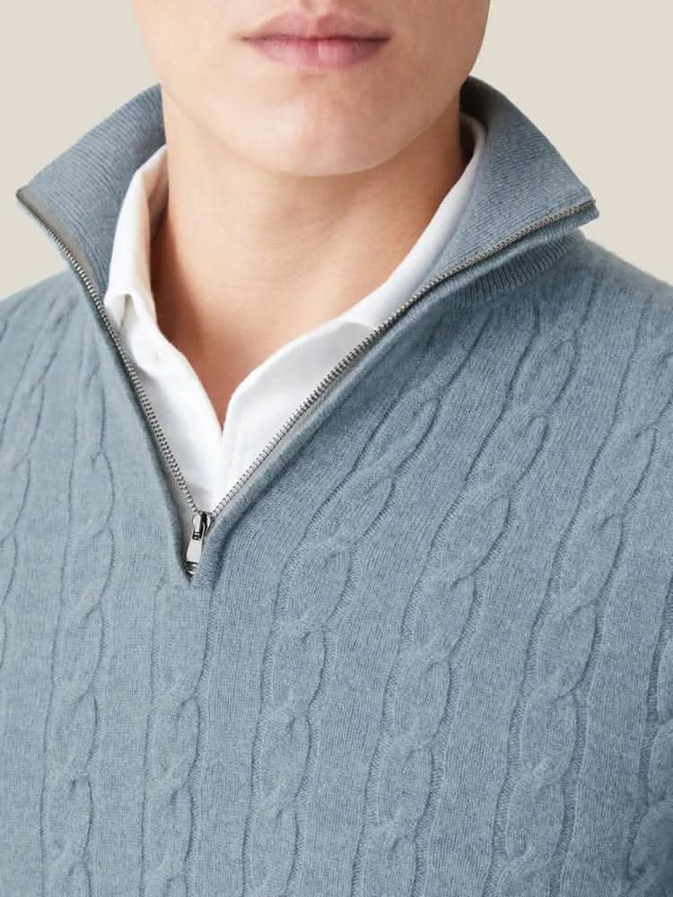 Luxuriöser, eleganter, vielseitiger Zip-Up Pullover für Herren