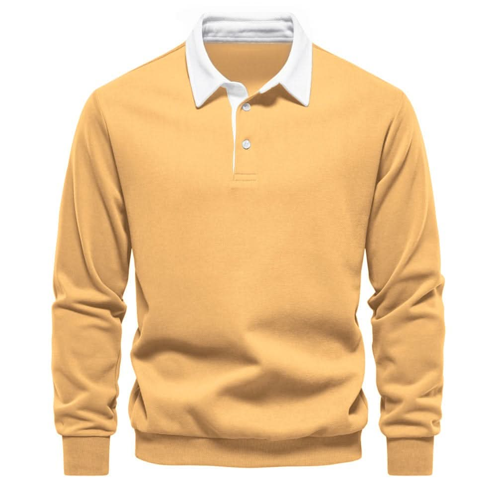 Vielseitig, elegant, bequem: Classic Black Polo Sweater für Herren