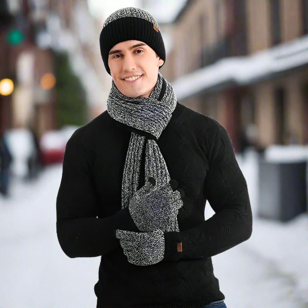 Luxuriös, übergroß, stilvoll: Winter Strickset für Damen und Herren