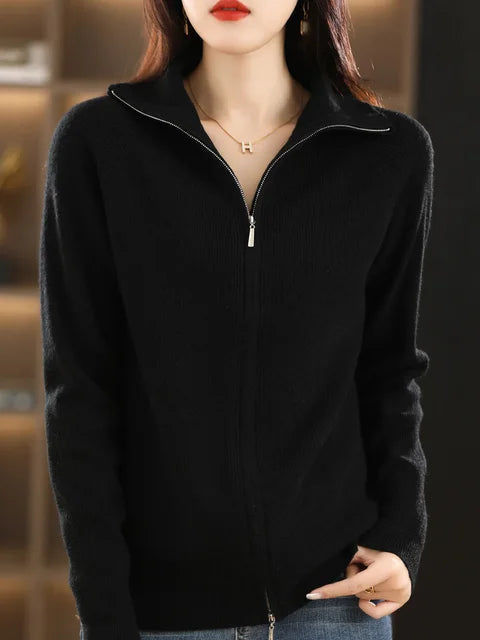 Schick, gemütlich, Casual Zip-Up Pullover für Damen