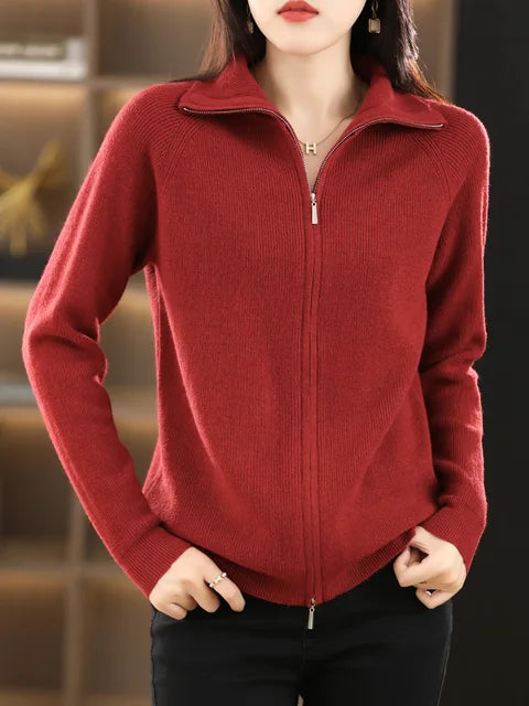 Schick, gemütlich, Casual Zip-Up Pullover für Damen