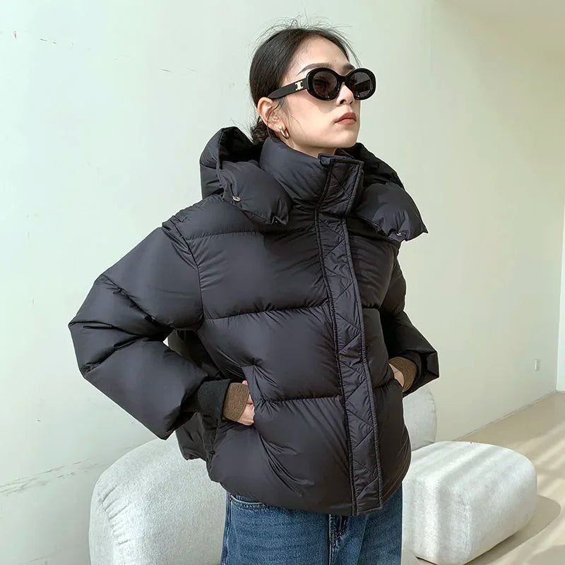 Schick, gemütlich, oversized Pufferjacke für Damen