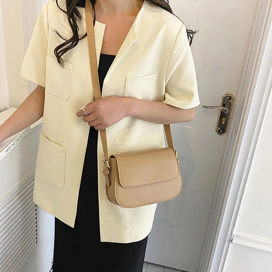 Schlanke, strukturierte, elegante Umhängetasche für Damen