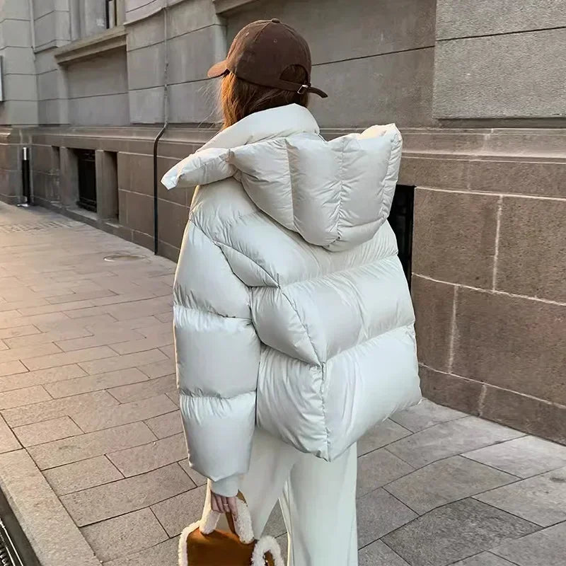 Schick, gemütlich, oversized Pufferjacke für Damen