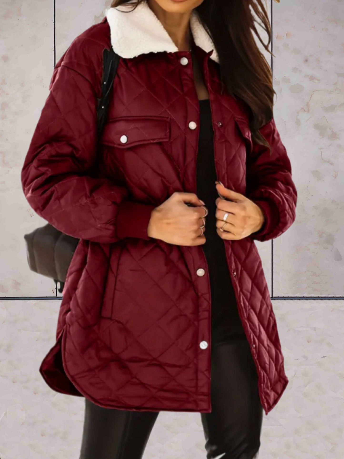 Weiche, warme und zeitlose, gemütliche Winterjacke für Damen