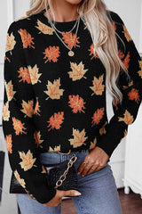 Herbstblätterpullover für Damen