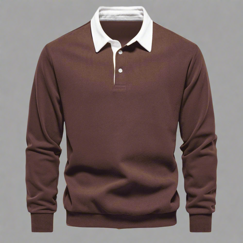 Vielseitig, elegant, bequem: Classic Black Polo Sweater für Herren