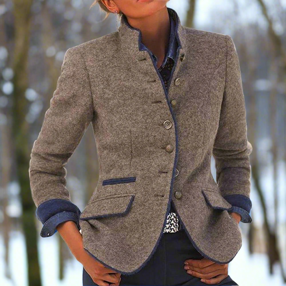 Schicker, vielseitiger Blazer mit hohem Kragen für Damen