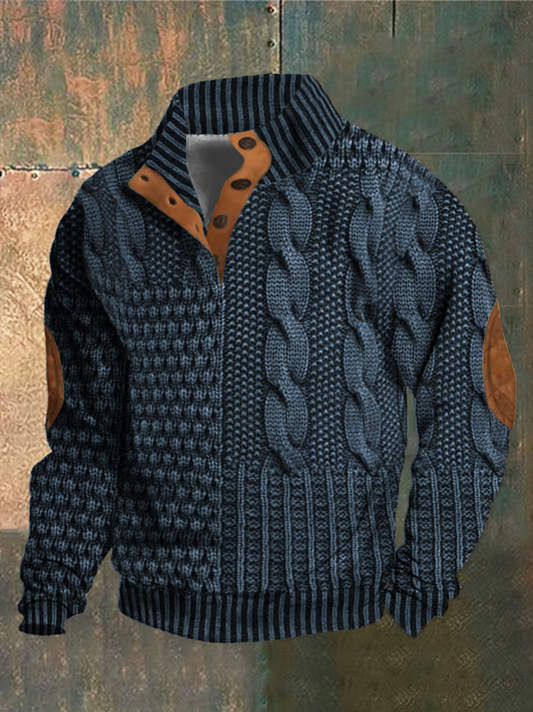 Gemütlich, Stilvoll, Vielseitig Chunky Knit Half-Zip Sweater für Herren