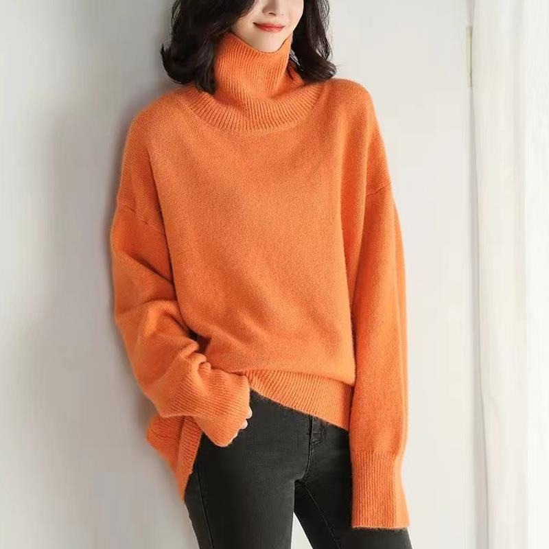 Rollkragenpullover aus Baumwolle für Damen