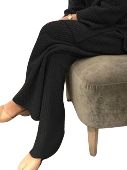 gerippter Strick-Heimanzug für Damen