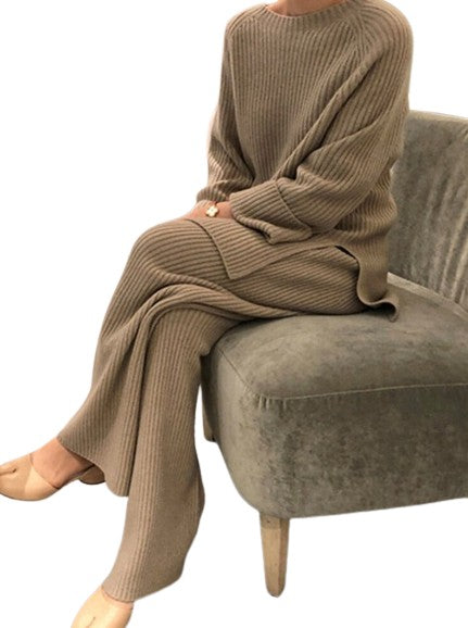 gerippter Strick-Heimanzug für Damen