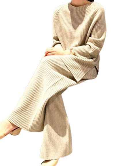 gerippter Strick-Heimanzug für Damen