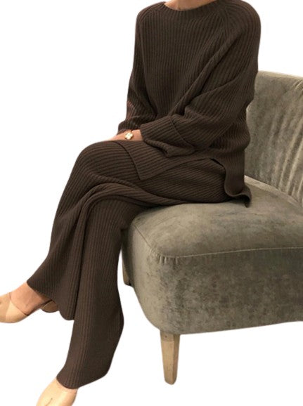 gerippter Strick-Heimanzug für Damen