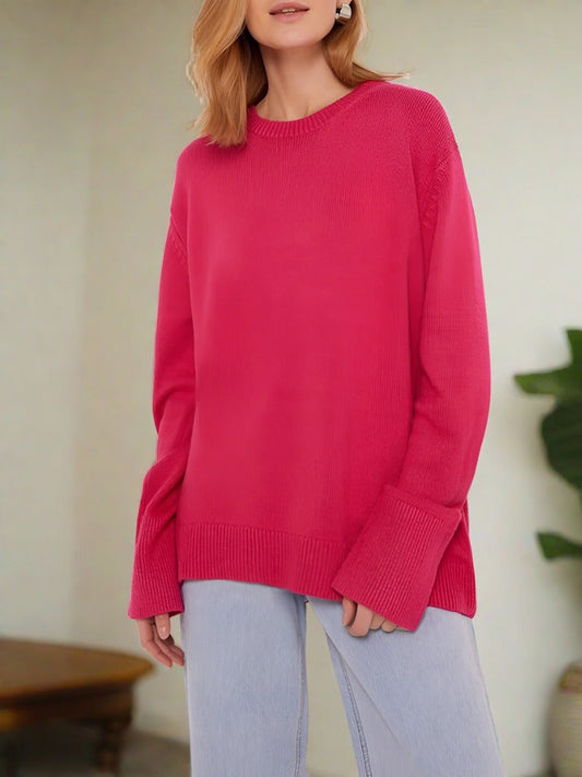 übergroßer Baumwollpullover für Damen