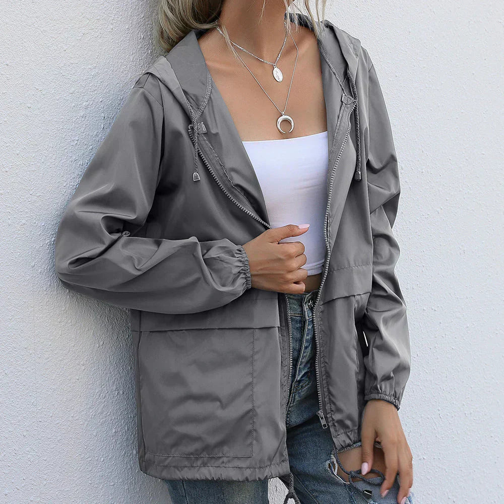 Leicht, modern, vielseitige Windbreaker Jacke für Damen